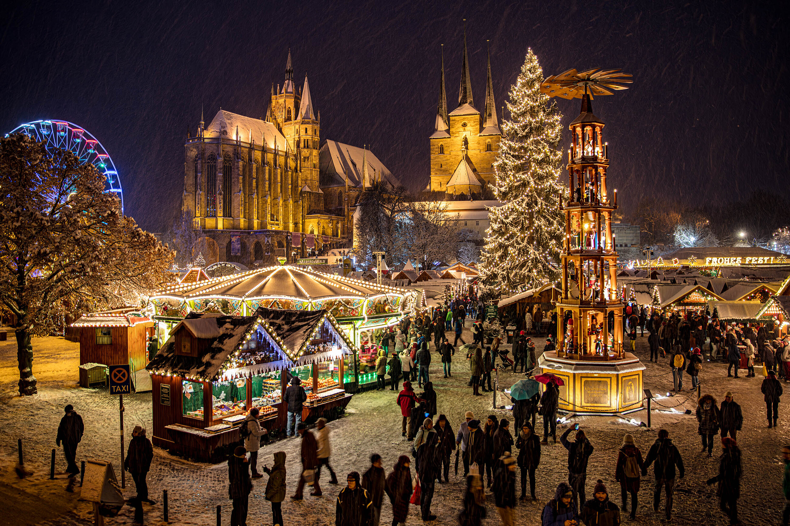 Erfurter Weihnachtsmarkt © Matthias F. Schmidt, echtes Foto ohne KI