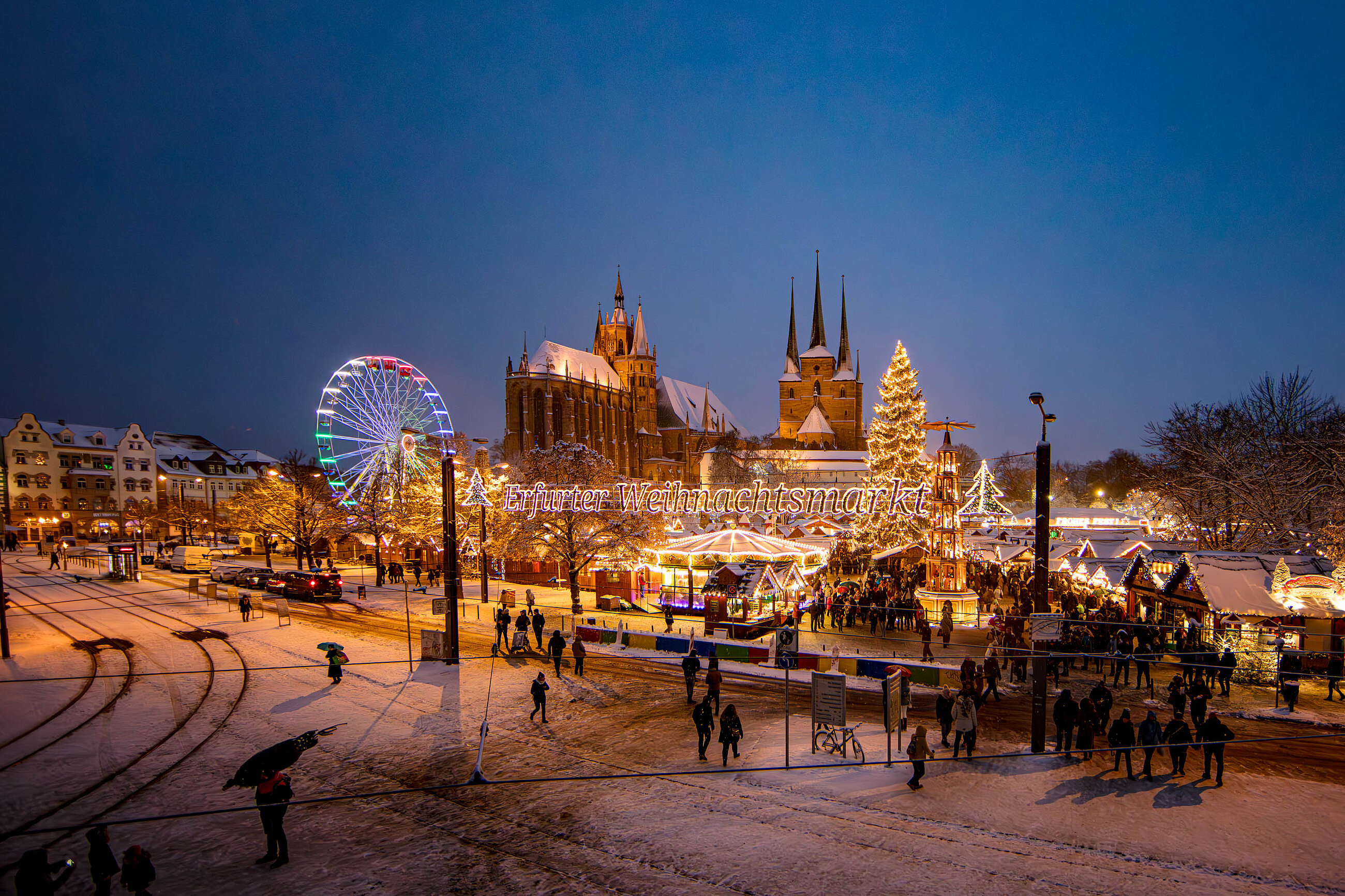 Erfurter Weihnachtsmarkt © Matthias F. Schmidt, echtes Foto ohne KI